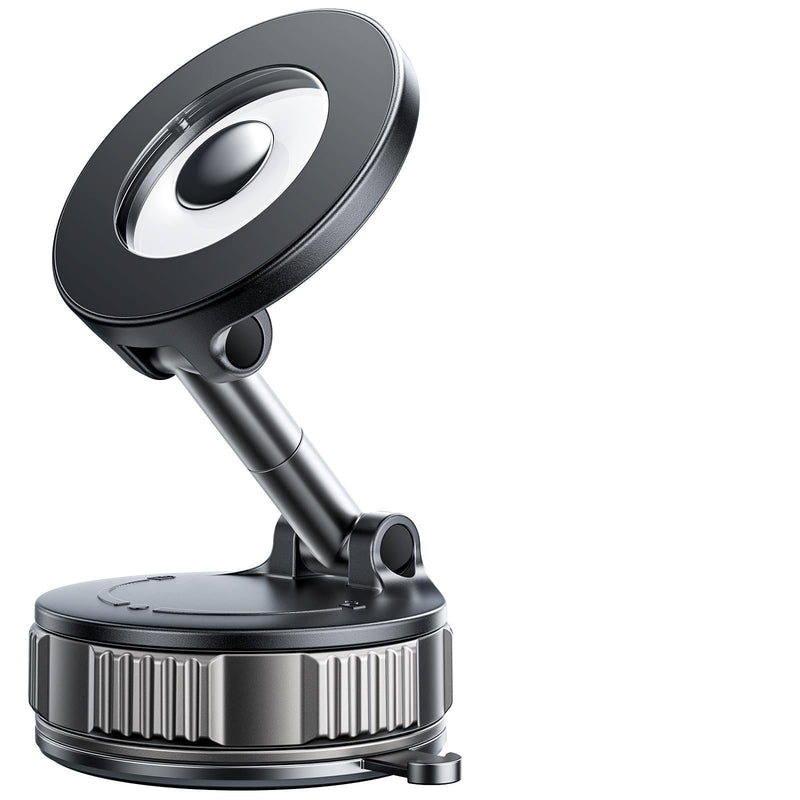Vacuum & Nano Gel Magnetic Car Phone Holder, [Washable] Dual-Adhesion Phone Mount for Your Car, 360° Adjustable with Strong Suction, for iPhone 17 Pro Max 16 15 14 13 12 (Black-13)