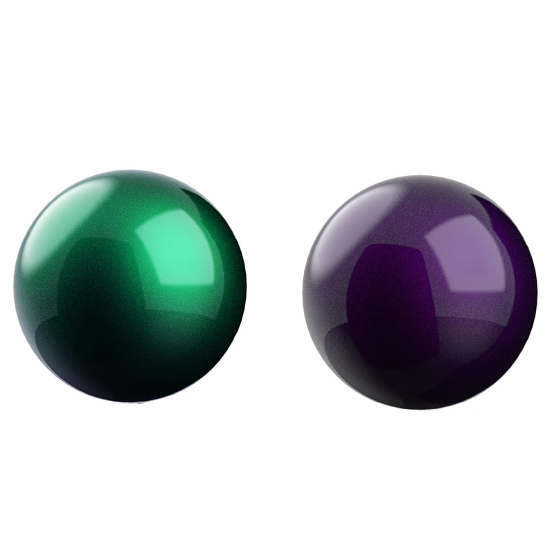 SANWA 2PCS 40mm/1.57in Trackball Replacement Ball for GMAWTB40, GMABTTB41, GMATB39, Kensington Orbit Fusion, and Other Compatible Trackball Mice, Glossy Green + Purple