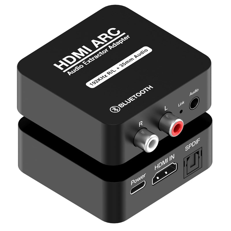 [AUSTRALIA] - HDMI ARC Audio Converter,Digital Optical SPDIF Signals to Analog 3.5mm Jack and RCA (L/R) Stereo Audio Adapter for Soundbar,Speaker,Amplifier, Bluetooth 5.3 Receiver, Compatible with ARC Smart TV 