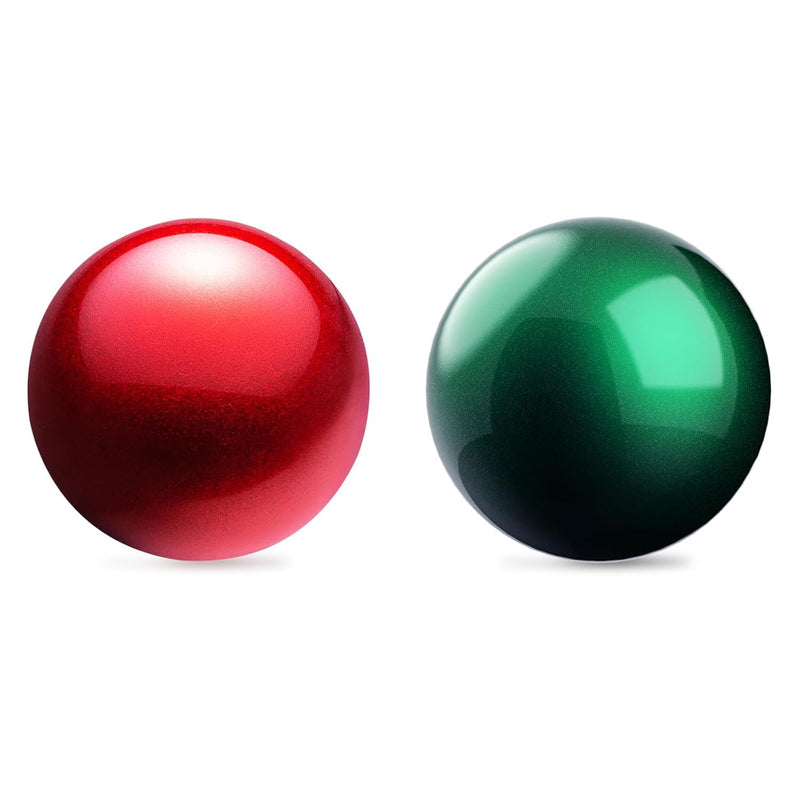 SANWA 2PCS 40mm/1.57in Trackball Replacement Ball for GMAWTB40, GMABTTB41, GMATB39, Kensington Orbit Fusion, and Other Compatible Trackball Mice, Glossy Red + Greenk