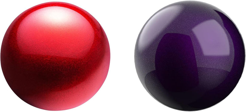 SANWA 2PCS 40mm/1.57in Trackball Replacement Ball for GMAWTB40, GMABTTB41, GMATB39, Kensington Orbit Fusion, and Other Compatible Trackball Mice, Glossy Red + Purple