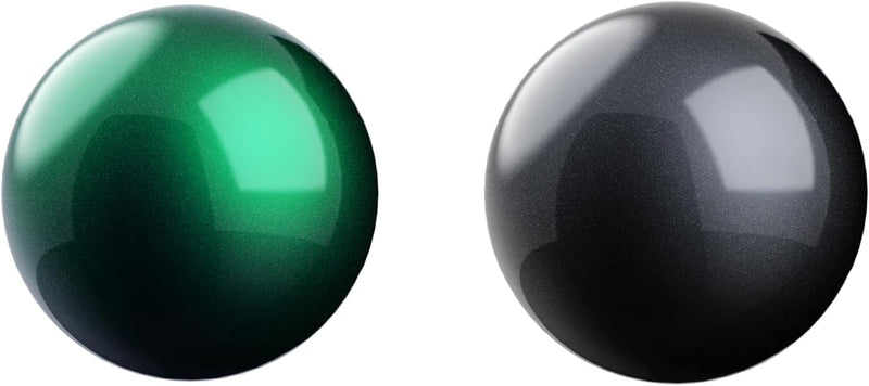 SANWA 2PCS 40mm/1.57in Trackball Replacement Ball for GMAWTB40, GMABTTB41, GMATB39, Kensington Orbit Fusion, and Other Compatible Trackball Mice, Glossy Green + Black