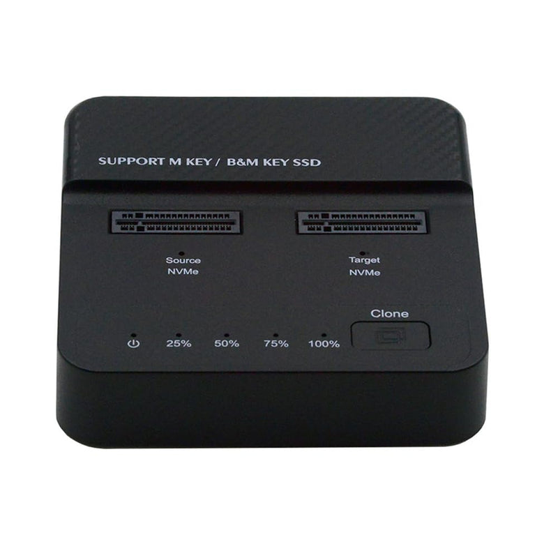 Dual-Bay Cloner 20Gbps NVME M.2 NGFF M-Key to USB-C One-Click Offline Clone Backup Enclosure Hyper Vertical Duplicator