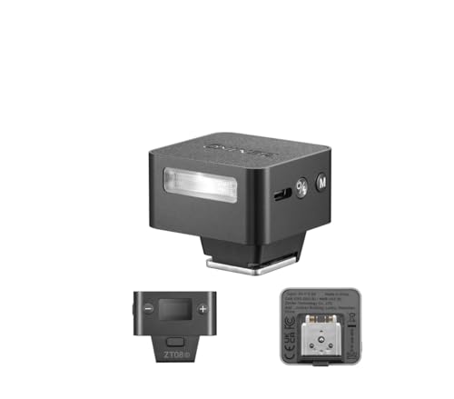 ZENIKO ZT08 TTL Mini Camera Flash Light for Sony, Speedlite Built-in Lithium Battery for Cameras (Black for Sony) Black for Sony
