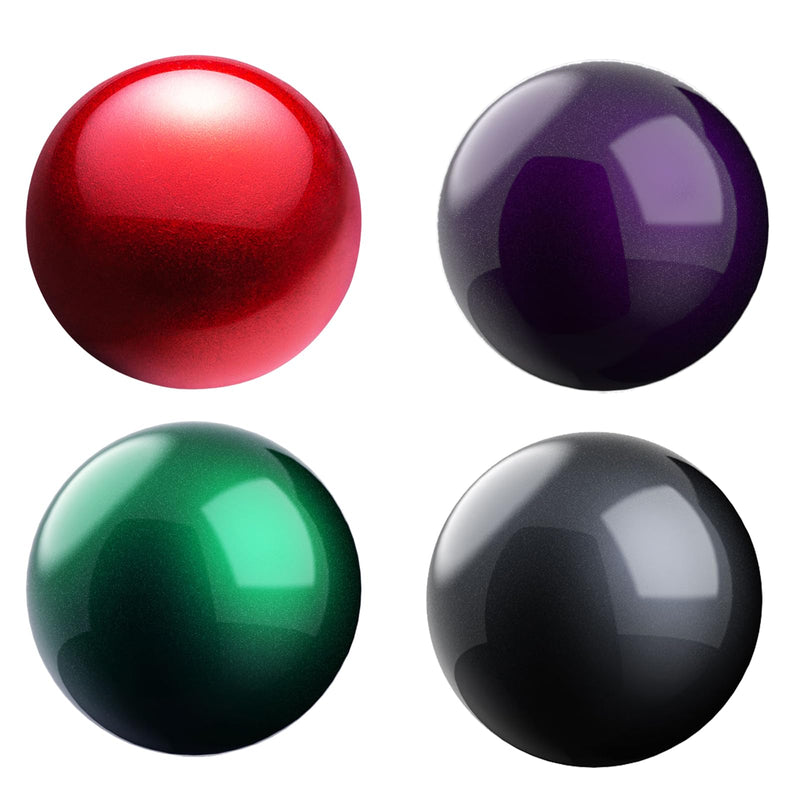 SANWA 4PCS 40mm/1.57in Trackball Replacement Ball for GMAWTB40, GMABTTB41, GMATB39, Kensington Orbit Fusion, and Other Compatible Trackball Mice, Glossy Purple + Black + Red + Green