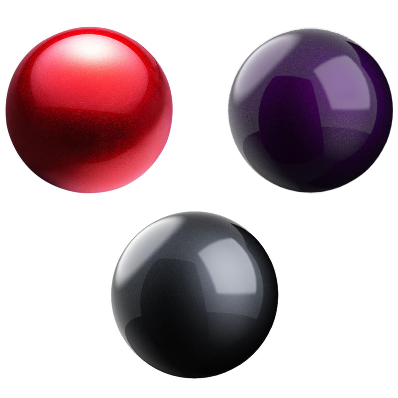 SANWA 3PCS Trackball 44mm/1.73in, Replacement Ball for ELECOM Deft/deft pro, and Other Compatible Trackball Mouse, Glossy Red + Purple + Black