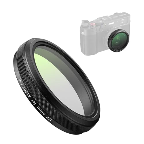 SmallRig UV Filter for FUJIFILM X100VI / X100V, 99% Light Transmittance, Optical Glass Lens, Waterproof & Anti-Scratch, Lightweight Aluminum Frame, Lens Protection Filter, Cleaning Cloth (Black) 5852 Black