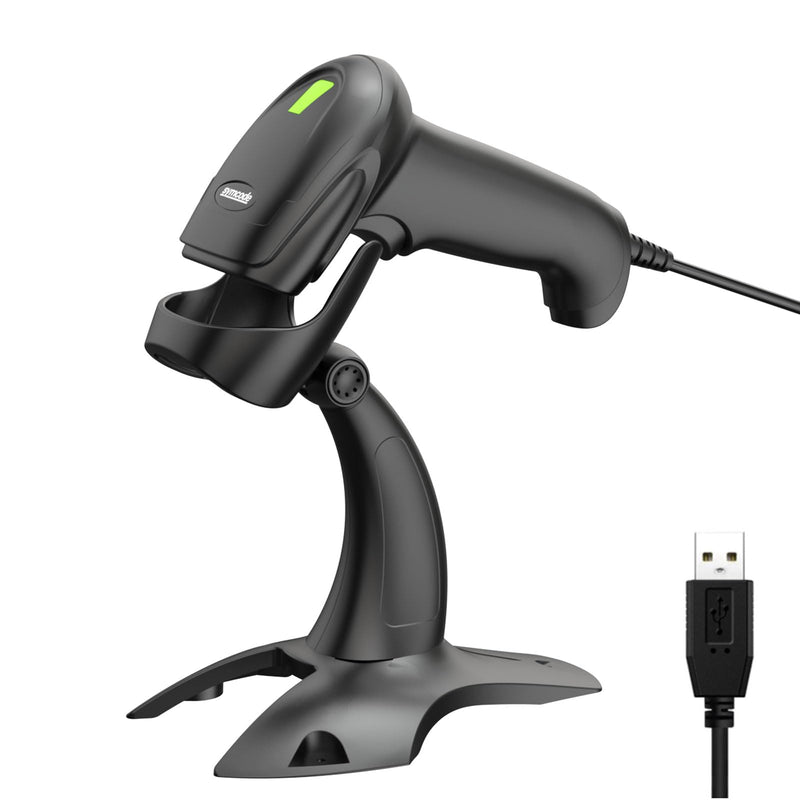 [AUSTRALIA] - Symcode Barcode Scanner with Stand USB Wired Inventory 2D 1D QR Code Scanner with Automatic Hands-Free Scanning Barcode Reader Scanner for Computer POS MAC 
