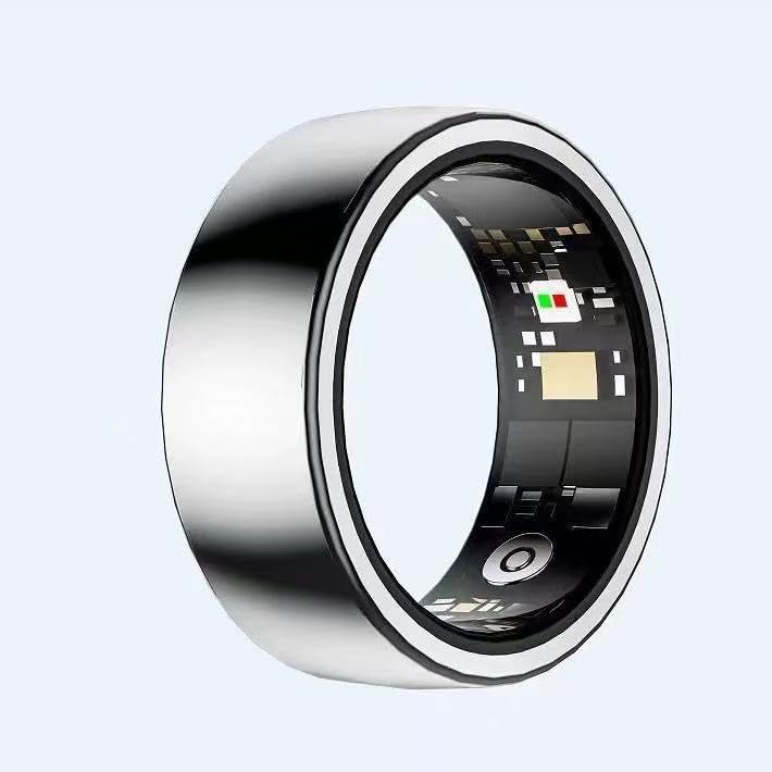 Smart Ring with Sleep Monitoring, Step Counting, Heart Rate, Blood Oxygen for iOS and Android, Health Tracker,No Subscription Fee (Silver, 10#) Silver 10#