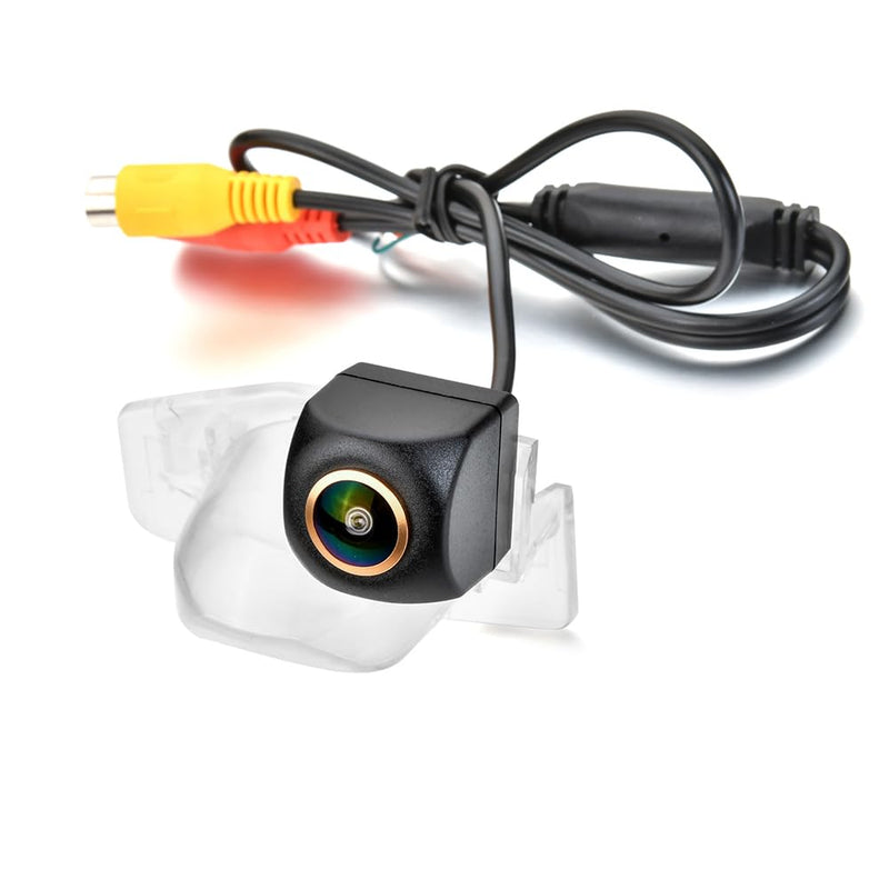 AHD 720P/CVBS Car Rear/Front View Camera's Fisheye Lens License Plate Camera with RCA Cable & Vehicle Camera for Honda CRV Odyssey Crosstour Insight Jazz Fit Hatchback & Backup Golden Camera