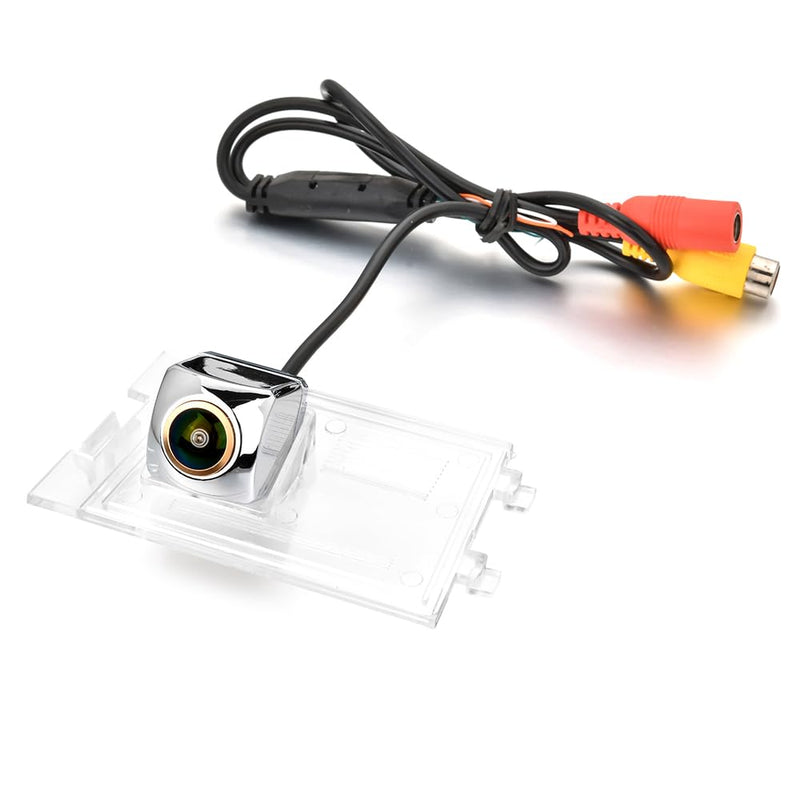 AHD 720P/CVBS Car Rear/Front View Camera's Fisheye Lens License Plate Camera with RCA Cable & Vehicle Camera for Jeep Compass/Jeep Patriot/Jeep Liberty 2011~2015 & Silver Backup Camera