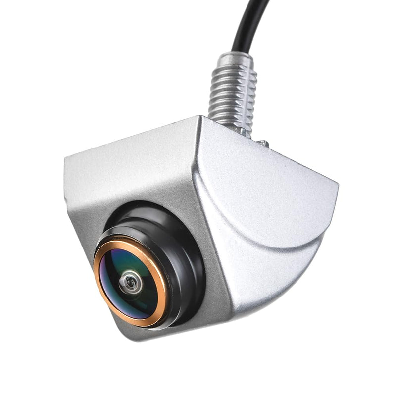 AHD 720P/CVBS Backup/Front View Camera Adjustable Fisheye Lens Cam with 4Pin to RCA Cable & Vehicle Camera for Cars SUVs Pickups Trucks RVs 170° Wide View Angle Night Vision & Silver Camera