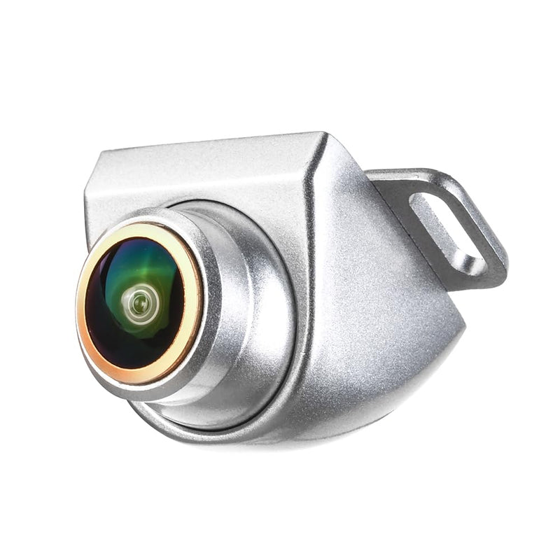 Car Backup/Front View Camera Adjustable Fisheye Lens Cam AHD 720P/CVBS & Vehicle Camera for Cars SUVs Pickups Trucks RVs 170° Wide View Angle Night Vision & Silver Car Rear View Camera