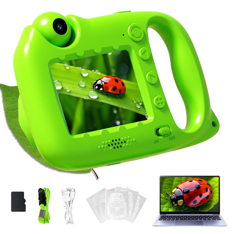 [AUSTRALIA] - Microscope for Kids, 1000X Handheld Digital Microscope with 2.4" IPS Screen, USB-C Rechargeable, Photos & Videos, Built-in Games & Songs, 32GB Card, Kids Microscope Gift for Boys Girls Ages 5-12 