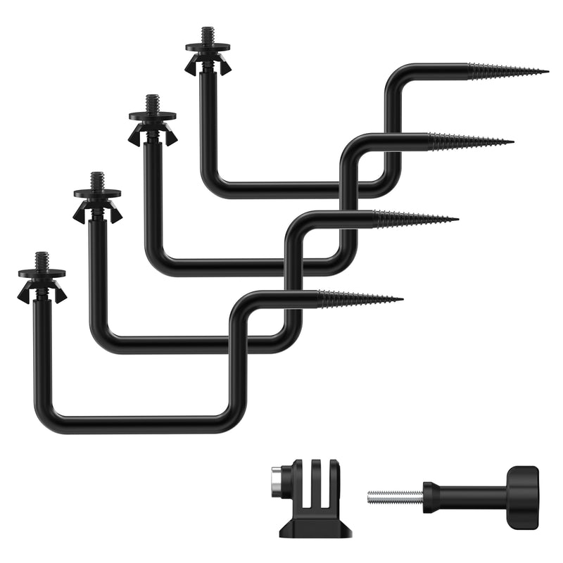 [AUSTRALIA] - Trail Camera Mount, 4 Packs Trail Cam Mounts, Tree Hunting Accessory, 360° Rotatable Game Camera Holder with 1/4"-20 Screw, Heavy Duty Trail Cam Mount for Hunting Cameras/Action Cameras/Solar Panels 