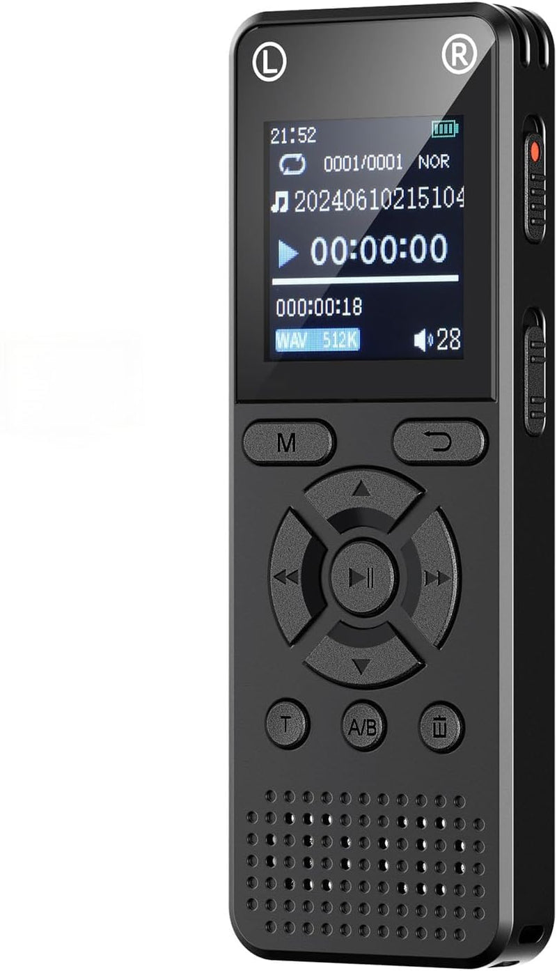 [AUSTRALIA] - 160GB Digital Voice Recorder, Portable Audio Recorder with Built-in Speaker, Voice Activated, WAV, A/B Repeat & Password Protection – Ideal for Meetings, Lectures & Interviews 