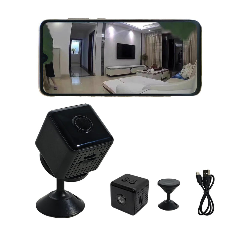Mini Spy Camera Hidden HD 1080P - Wireless WiFi/No WiFi Tiny Cam, Micro Secret Discreet Camera with APP Remote View & Video Recording, Camara Espias Ocultas for Indoor Outdoor Monitoring