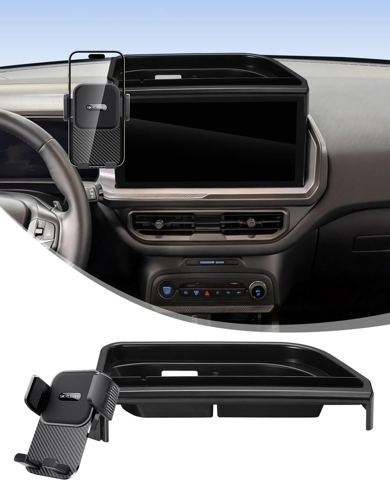 SKYLOTEC Car Phone Mount for 2025 Ford Bronco Sport Accessories | Bronco Sport Cell Phone Holder Dash Tray 13.2-inch Screen, Dashboard Storage, Automobile Cradles, NOT Block Air Vent Universal Holder Bronco Sport 2025
