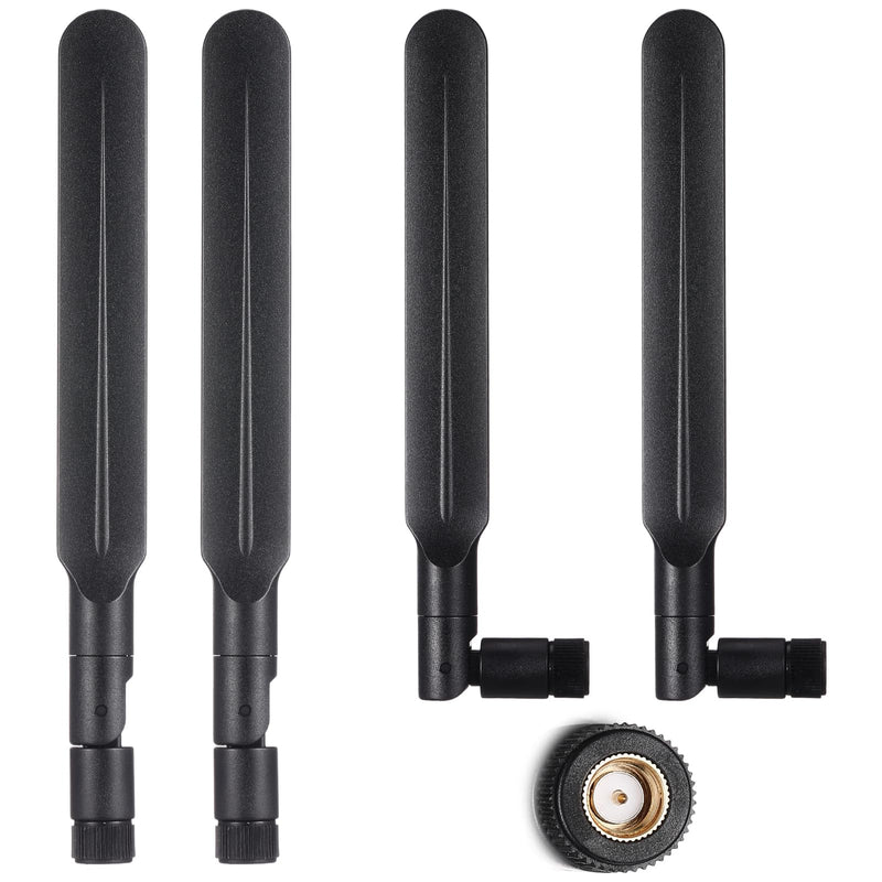 Kingdder 4 Pcs 4G Wi-Fi Antenna 4G LTE Antenna with SMA Male Paddle | LTE Universal Wide Band Omni Directional Paddle Antennas for PC Desktop IP Camera Router