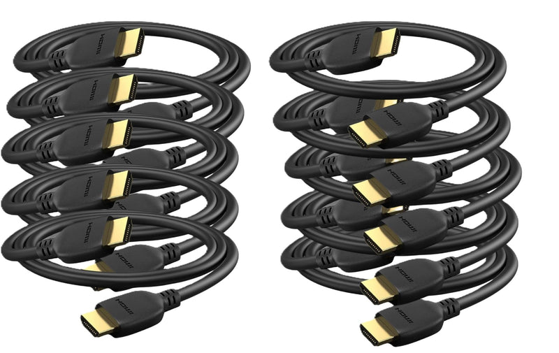 BRENDAZ HDMI to HDMI 2.1 Cable, 8K-10-Pack- 48Gbps Ultra High-Speed HDMI to HDMI Cord, Compatible with PS5, PS4, Xbox, TV, Monitor, 4K Blu-ray Players, 6-Feet. 10