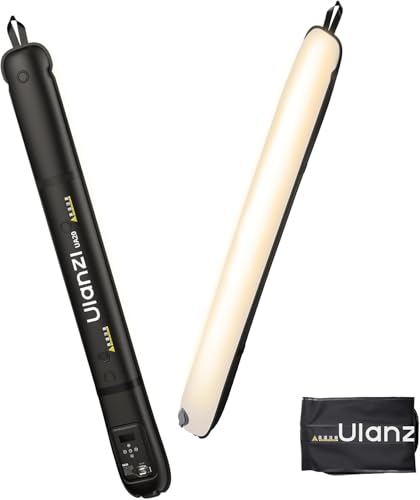 ULANZI UA20 Inflatable Tube Light, 20W Bi-Color Magnetic LED Air Tube Video Light Wand for Photography, 2700K-6500K CRI95+ 1/4" Mount Portable Inflatable Lights Bar for Photo/Vlog/Live Stream/Painting Medium