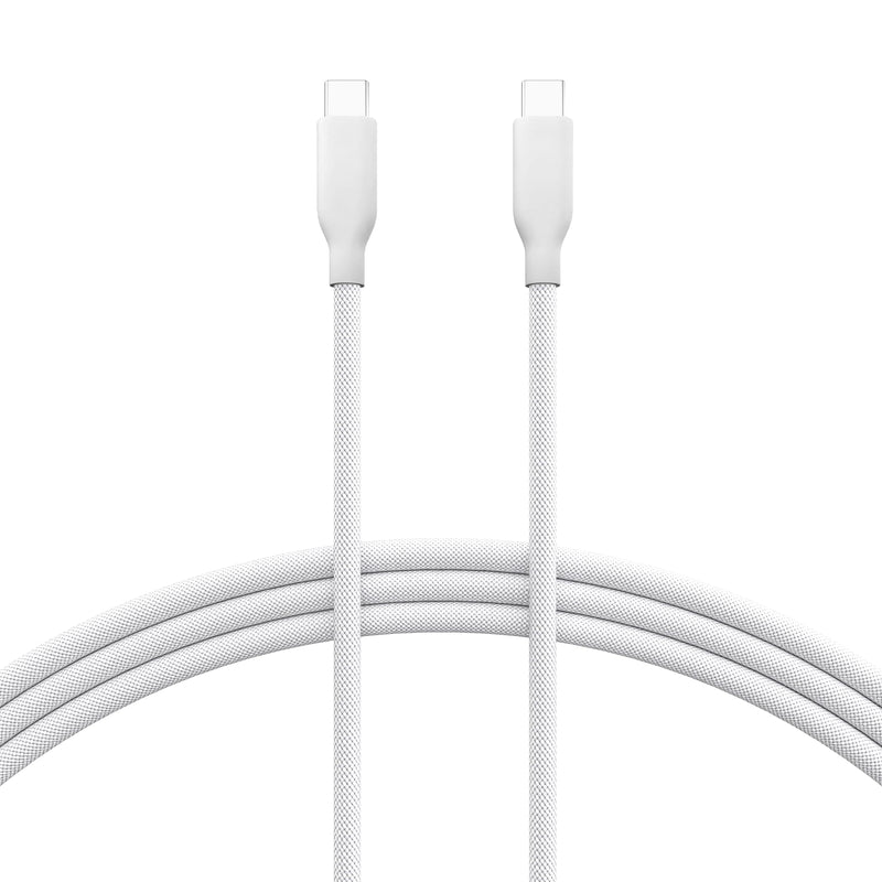 USB 4 Cable 16.5FT /5M, 20Gbps Data Transfer & 240W PD 3.1 Charging, Supports 5K/4K@60Hz Video, Compatible with Thunderbolt 4/3, MacBook, SSD, Docking Station, VR Headset, XPS, Surface Pro,white white