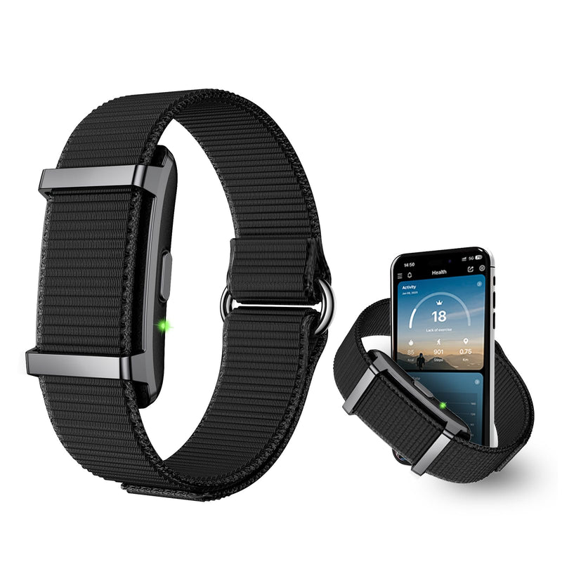 Smart Bracelet, Activity Trackers for Men & Women, Fitness Tracker Band, 24H Sleep Tracker, All-Day Continuous Heart Rate, Blood Oxygen, Stress, HRV Monitor, 170+ Sport Modes with Free APP (Black) Black