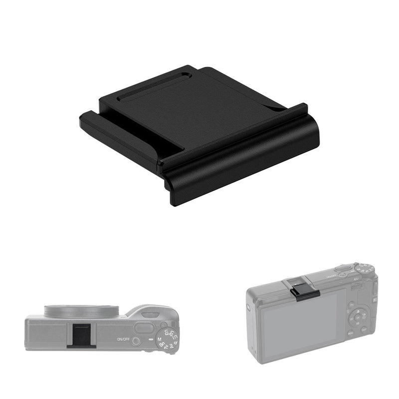 [AUSTRALIA] - JJC GR IV Hot Shoe Cover Cap for Ricoh GR4 GRIV HDF Monochrome Digital Camera, Aluminum Alloy Shoe Mount Protector with Silicone Pad, Replaces Ricoh GK-2, Anti-Scratches & Dustproof-Black Black 