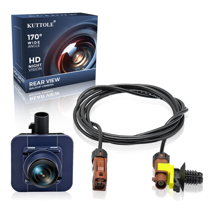 Backup Camera & Wiring Harness Kit HD Night Vision 170° Wide Angle | Compatible with Ford Super Duty F250 F350 F450 F550 F600 2017 2018 2019 2020 2021 2022 HC3Z-19G490-X + HC3Z-14D202-M Backup Camera & Wiring Harness Kit