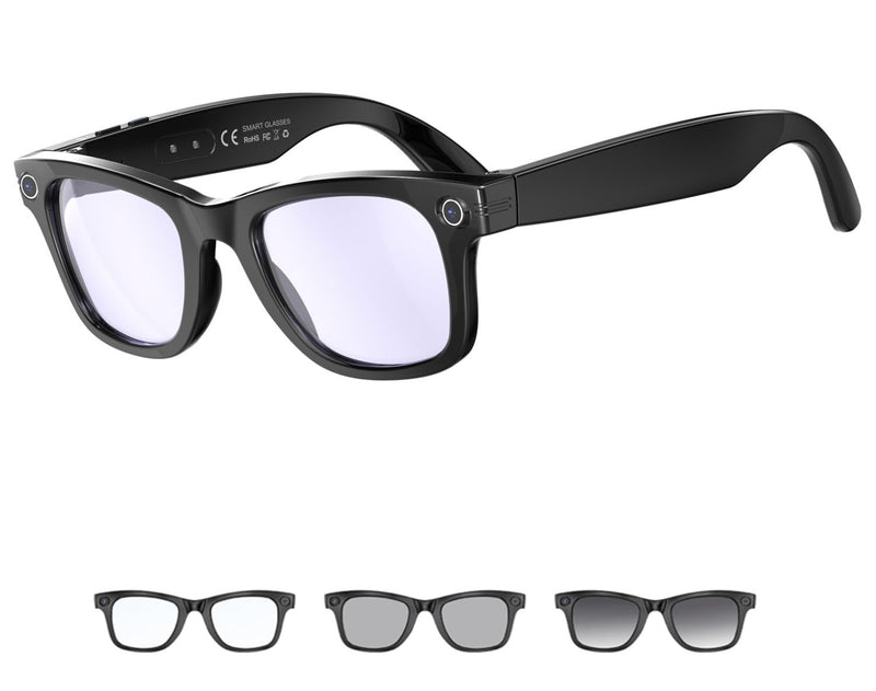 Camera Glasses AI Smart Glasses with Camera and Bluetooth 1080p Video Glasses Outdoor Video Recording Sunglasses 4K HD Outdoor AI Glasses for Men Women Driving Travel Hiking