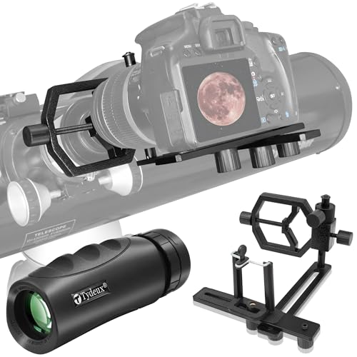 Waterproof Compact Monocular 10x25 - Bundle with - Universal Cellphone Telescope Durable Adapter Mount