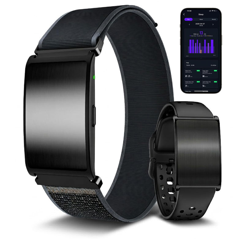 Screenless Fitness Tracker for Men Women, for iOS & Android (2 Bands) | Smart Bracelet with Sleep/Heart Rate/Blood Oxygen Monitor, 35-Day Battery Life/176 Sports Modes/AI Health Analysis/Waterproof 6.0