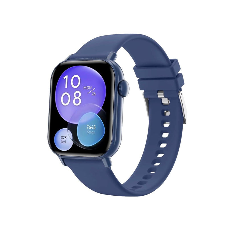 Smart Watch Fitness Tracker with Monitor to SLEP, Step Counter, Waterproof Smartwatch with Silicone Band for Men & Women (Blue) Blue