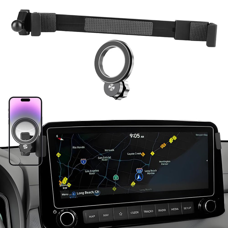 Car Magnetic Phone Mount for Hyundai Kona 2018 2019 2020 2021 2022 2023 [ 10.25 inch Touchscreen ] Auto Accessories Best Cellphone Holder Cell Phones Navigation Charging Screen Magnet Stand
