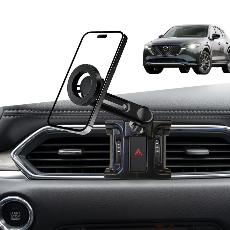 oricarmes 2026 Latest Extension arm for Mazda cx5 Magnetic Phone Mount Adjustable & Custom Fit 360° Rotation One-Hand Operation cx5 Phone Holder 2017-2026 cx5 Accessories