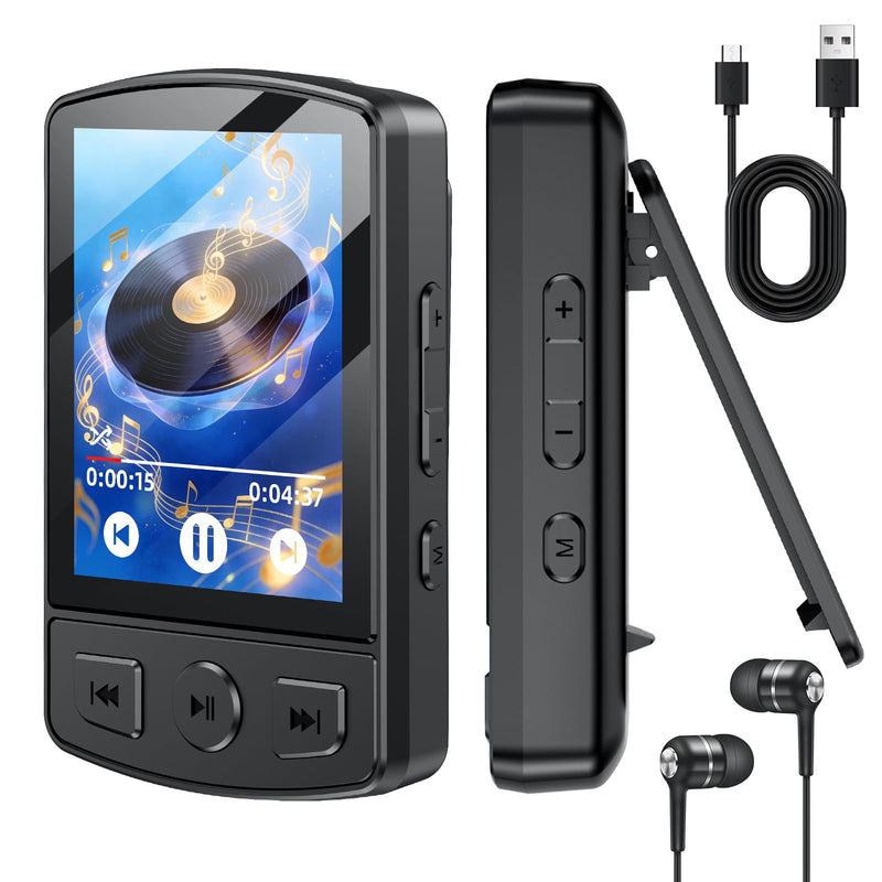 [AUSTRALIA] - Fohil MP3 Player with Bluetooth 5.2, 64GB Portable MP3 Player with Clip, Mini MP3 Music Player with Earphones FM Radio E-Book Reading HiFi-Speaker, Best Gift for Music Lovers 