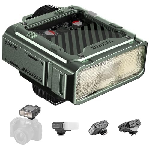 VILTROX Spark Z3 TTL On-Camera Flash for Fujifilm, GN16 Mini Camera Flash Speedlite with 26W Output, 7-Step Manual Flash Control, 1s Fast Recycle, 650 Full-Power Flashes, Softbox Included (Green) Green Z3 TTL Flash for Fujifilm