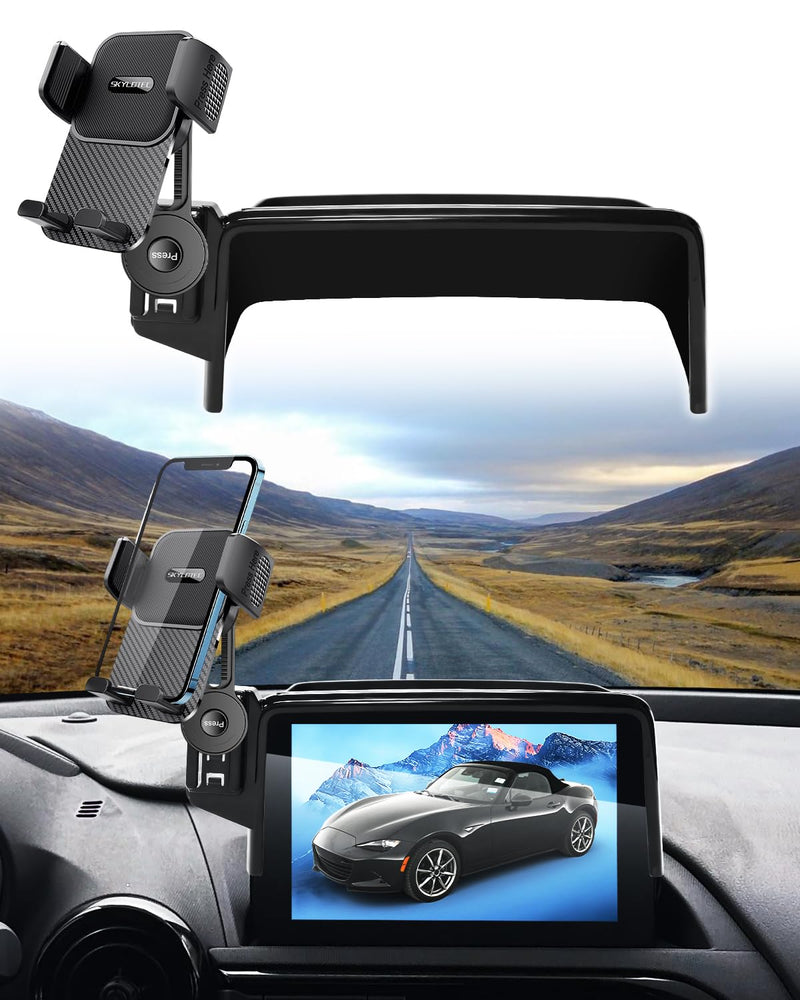 SKYLOTEC Car Phone Mount for Mazda 3 2014-2016/CX-3 2016-2021 Accessories | MX-5 MX5 Miata 2016-2023, 7-Inch Screen Automobile Cradles with Extension rod, Cell Phone Holder, Not Block Air Vent Universal Holder CX-3 2016-2021(Extension Rod)