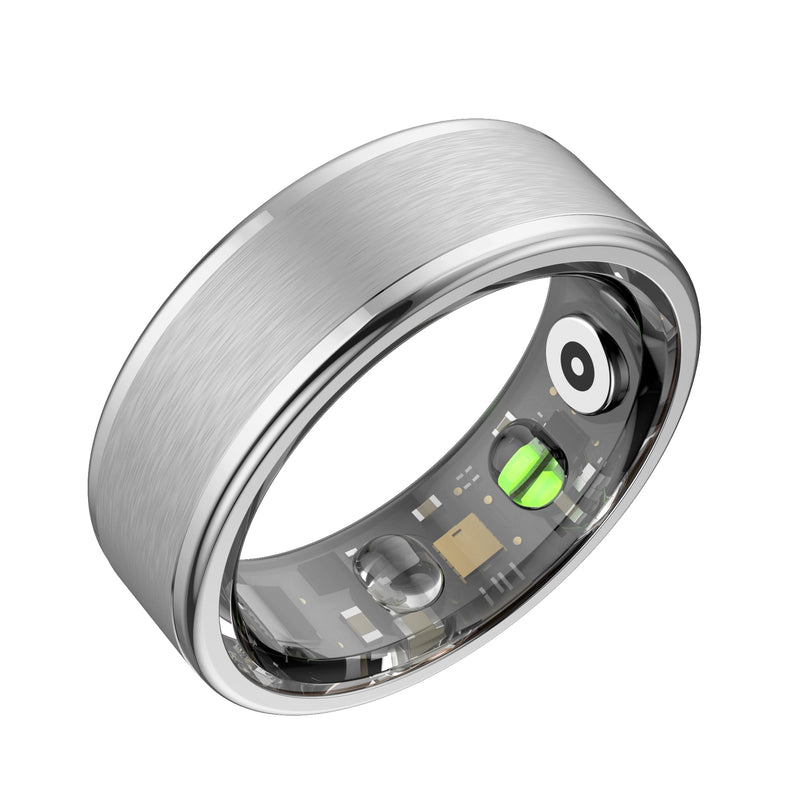 Smart Ring for Women Men,Fitness Tracker Ring with 24/7 Activity Tracking, Health Tracker Ring for Stress,Sleep Monitoring,No Subscription Fees,iOS & Android Compatible,Waterproof,Silver 13 Silver
