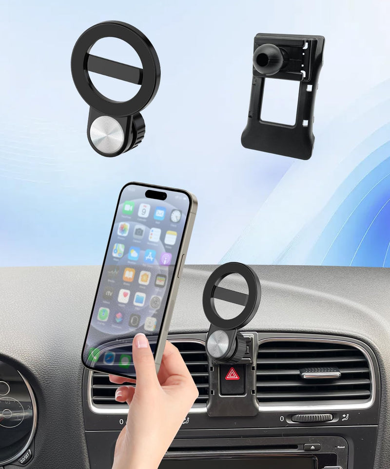 Car Phone Holder for 2012-2013 Volkswagen Golf R & 2010-2014 VW Golf/GTI Auto Accessories, Cell Phone Mount Compatible with MagSafe, 360° Rotation, Hands Free Not Affect Air Vent 2012-2013 Golf R & 2010-2014 Golf / GTI
