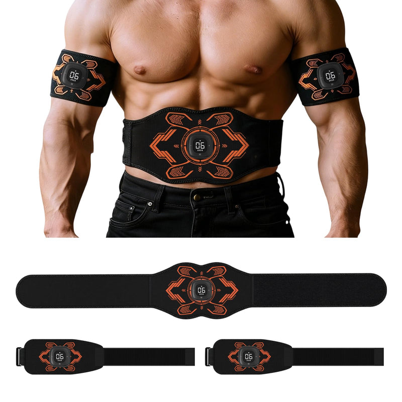 OSITO Electronic Muscle Stimulator, Abs Stimulator Muscle Toner-3 Pack | Ab Machine Trainer for All Body,Fitness Strength Training Workout Equipment for Men and Women,