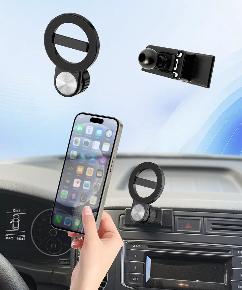 Car Phone Holder for Volkswagen Tiguan 2009-2017 Auto Accessories, Cell Phone Mount Compatible with MagSafe, 360° Rotation, Hands Free Not Affect Air Vent