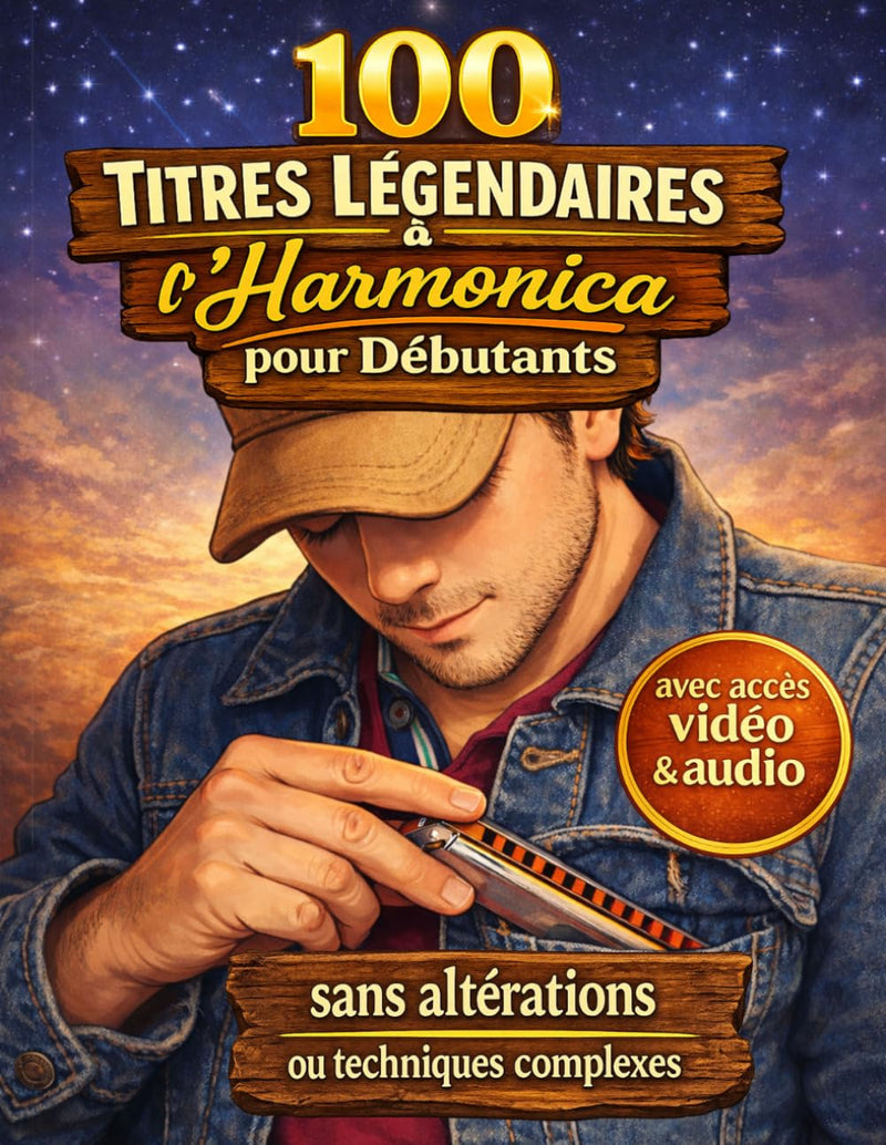 [AUSTRALIA] - 100 titres légendaires à l'harmonica pour débutants: Sans altérations ou techniques complexes (French Edition) 