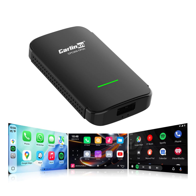 Carlinkit Wireless CarPlay Adapter CP2A Pro with Video Streaming | Converts Wired to Wireless Android Auto,for Wired CarPlay Car Only,FOTA Upgrade,Built-in Netflix/YouTube/TikTok Lite