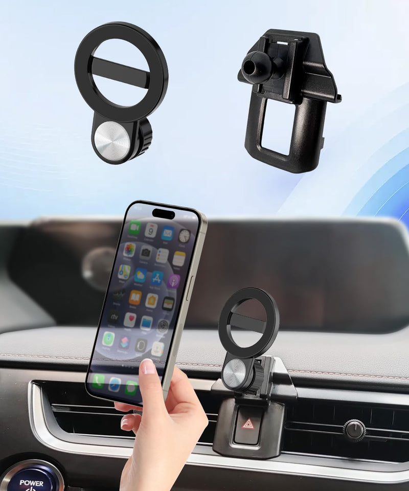Car Phone Holder for Lexus UX 2019 2020 2021 2022 Auto Accessories, Cell Phone Mount Compatible with MagSafe, 360° Rotation, Hands Free Not Affect Air Vent