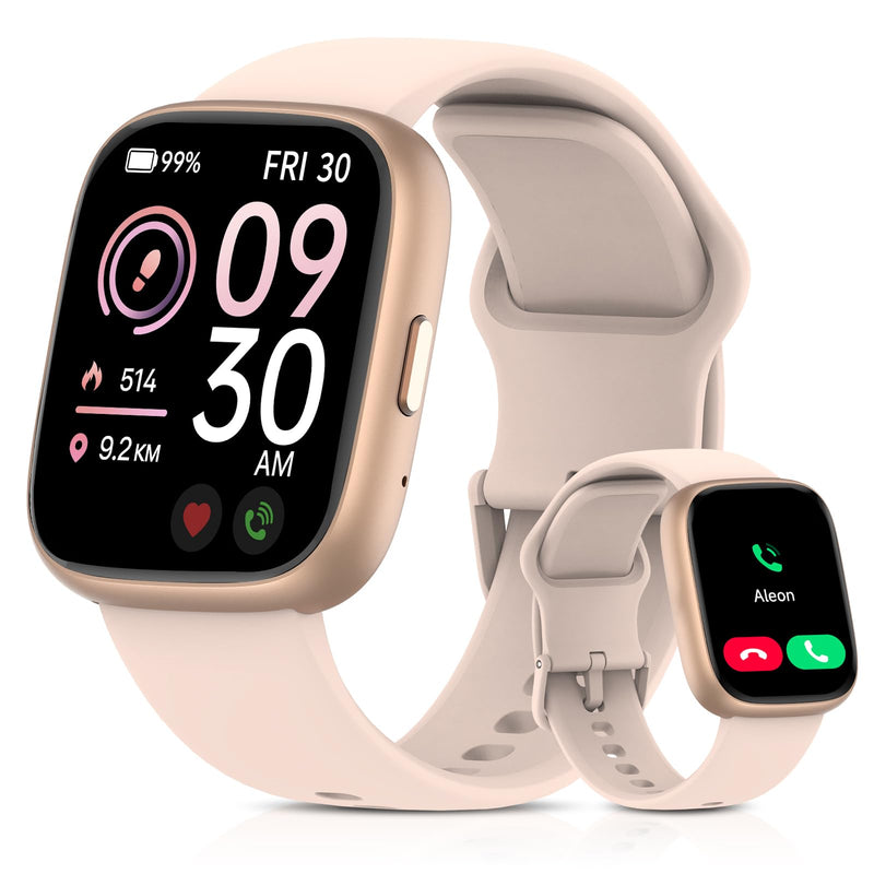 Smart Watch Men Women (Alexa Built-in), 1.83" HD Fitness Tracker, Bluetooth 5.3 Call, Heart Rate SpO2 Sleep Monitor, IP68 Waterproof, 100+ Sports Modes (Rose Gold) Rose Gold