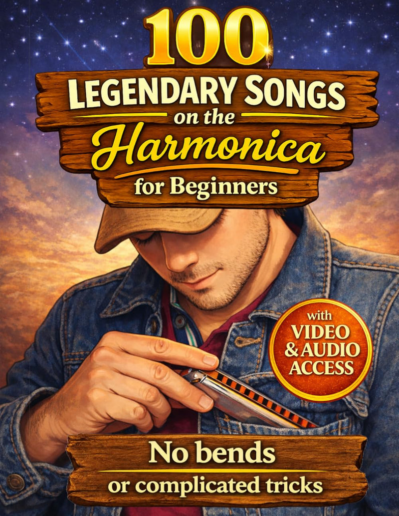 [AUSTRALIA] - 100 legendary songs on the harmonica for beginners: No bends or complicated tricks 
