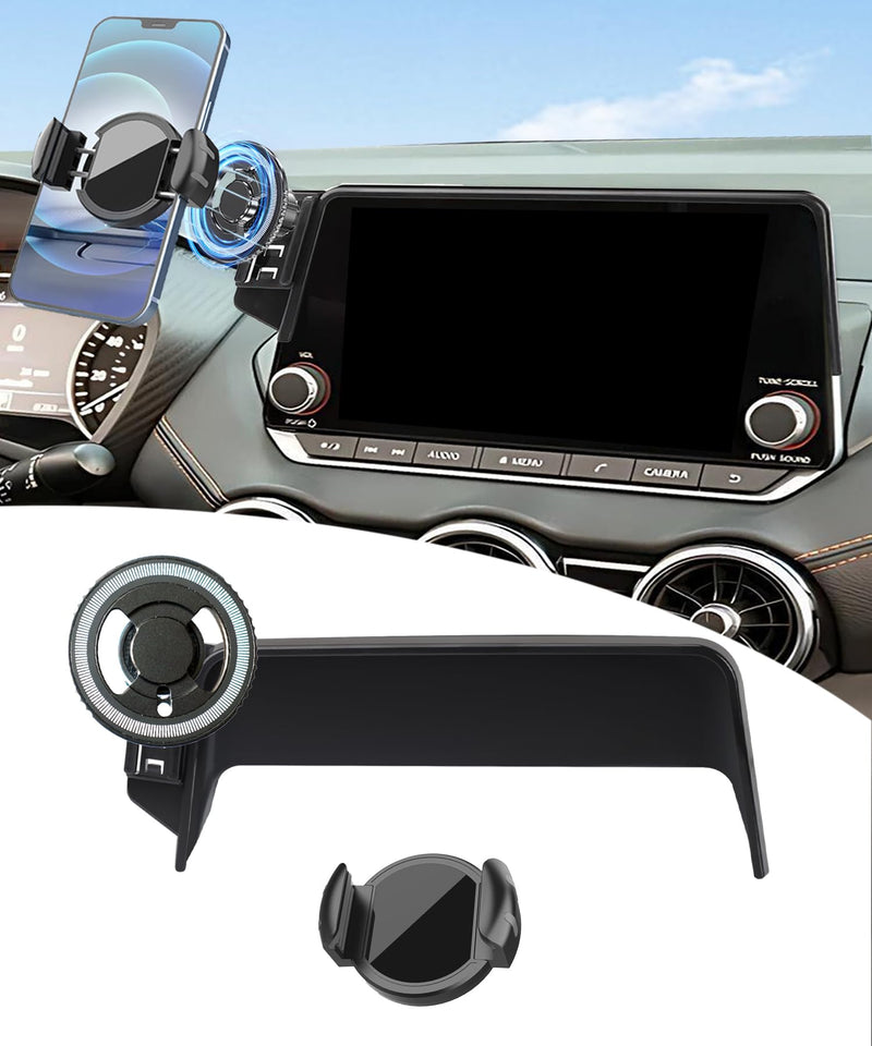 Car Phone Mount for Nissan Rogue/Altima/Sentra 8 Inch Screen | 2021-2026 Nissan Rogue/2019-2025 Altima/2020-2025 Sentra MagSafe Strong Magnets Cell Phone Holder,with Portable Phone Gripper for 21-26 Rogue/19-25 Altima/20-25 Sentra(8 Inch)