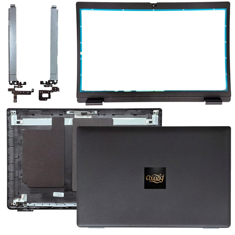 017XCF Replacement LCD Back Cover Kit for Dell Latitude 15 3520, E3520 | Top Lid with Bezel and Hinges, 17XCF, Black Plastic, Business Laptop Repair Parts