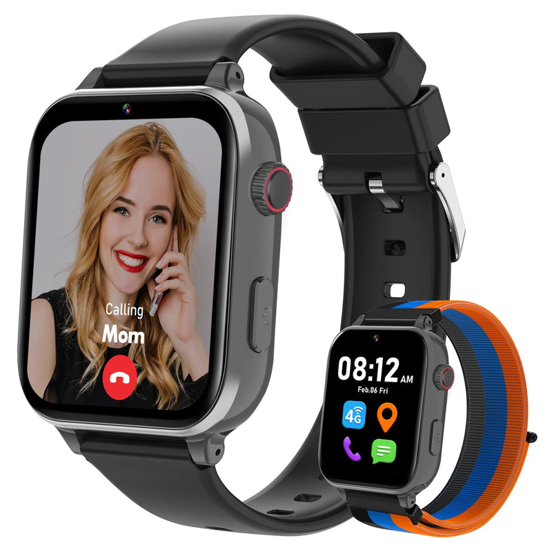 4G Kids Smart Watch for Boys Girls with GPS Tracker, Kid Smartwatch Phone Call SOS Video Call for Kids Birthday Gift Ages 4-12